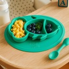 Bpa Free Silicone Toddler Plate Baby Feeding Tray Eco Friendly Fish Design