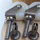 Belknap Hardware Casters 1 5 8  Wheel Ball Bearing Set Of 4 Vintage Unused White