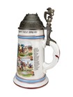 Antique German Regimental Porcelain Beer Stein Prinz Carl V  Bayern 1896-99