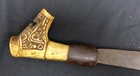 Nice Quality 19th  C  Dayak Warrior Sword With A Deer Horn  Grip Jimpul Mandau