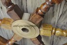 18 nautical Wooden Ship Steering Wheel Pirate Decor Wood Brass Fishing Wall Boat