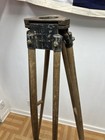 Vintage Wood Tripod 5  Rustic Decor Transit Light Stand Survey Industrial Lamp