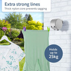 Outdoor Retractable Dual Clothesline Heavy Duty Pvc Coated 2 X 49 Ft