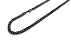 Stainless Steel Black Cz Cross Pendant With Chain Necklace  24  Black Curb Chain