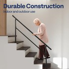 2 Pack Outdoor Stair Hand Rails 5 Step Porch Deck Railing Kit     Galvanized Steel