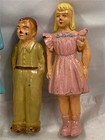 Vintage Gerber Plastic Dollhouse Doll Family Boy Girl Mother Father