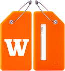 2 Pack Silicone Luggage Tags For Suitcases  26 Initial Letter Baggage Labels Han