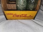 Vintage Red Yellow Coca Cola 6 Pack Wood Carrier Wings Handle 1940s