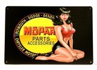 Mopar Pinup Girl Tin Sign Vintage Retro Style Mechanic Garage Car Auto Parts