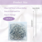 600 Pcs Pearlized Ball Head Sewing Pins 1 5 Inch For Fabric Crafts
