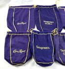 Seagram s Crown Royal Purple Drawstring Bags  Large 13   Small 9  Tall-free Ship