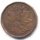 1993 Penny Queen Elizabeth Ii Cent Canada Canadian One Cent Coin  902