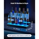 Uimoso Led Illuminated Liquor Bottle Display  2-tier  20-inch  Holds 10 Bottles