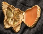 Estee Lauder Vintage Solid Perfume Butterfly Compact With Crystals And Enamel 