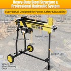7 Ton Electric Log Splitter 15a Hydraulic Portable Horizontal W stand Heavy Duty