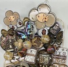 40 Beige brown Monogram Focal Beads For Beadable Pens Keychains Includes Pen 