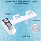 Hibbent Bidet Attachment For Toilet With Self Cleaning Dual Nozzle  Hot And Cold