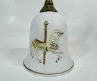 Carousel Horse Bell Ceramic With Brass Handle - 5 25    Tall