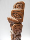 Vintage Alaska Tlingit Indian Nw Coast Natural Red Cedar Wood Totem Pole