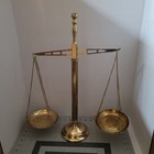 Vintage Brass Scales Of Justice Made In India 19 5 Lacquered  Brass Balance Read