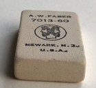 Vintage A  W  Faber Janus Pencil Eraser 7013-60 White Rubber Nos Newark Nj Usa