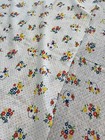 Vintage Polyester Fabric-1980s-2 Pieces-hearts And Flowers-56   x28    And 56   x36   