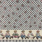 Vintage Teddy Bear Coordinating Fabric Set     Cottage Nursery Cotton Prints