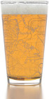 Engraved Boston Massachusetts Map Pint Glass  Etched Beer Gift  16 Oz  Clear  Ci