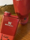 Stanley 30oz Flip Straw Elf Tumbler And Stanley 8oz Elf Flask Red Delicious    new