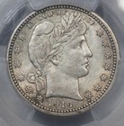 1914 Barber Quarter Pcgs Graded Au 55