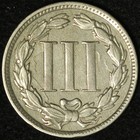 1869 Three Cent Nickel - Free Shipping Usa