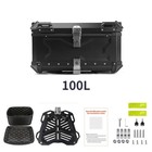100l Motorcycle Top Case Tail Box Waterproof Luggage Scooter Trunk Storage Us