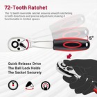 999 218 123 96 53 50 Pieces Of Impact Socket Kit With Ratchet -3 8 Inch Drive