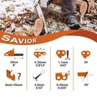 Savior 8 Inch Pole Saw Chain 3 8  Lp Pitch  043  8  3 8 lp 34dl-4pack 