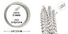 Silver Plated Twisted Square Non-tarnish Copper Wire  21 Gauge  15 Feet
