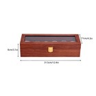 6 Slots Vintage Wooden Watch Display Box Case Jewelry Storage Organizer Rack