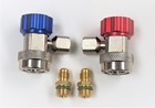 A c R134a Quick Coupler Connector Adapters High low Manifold Ac Gauge Auto Set