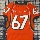 Vtg Miami Hurricanes In Game Used Laron Byrd Nike Football Jersey Size 44