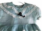 Vintage Toddler Lt Blue Girl   s Dress Organdy Sheer Lace Size 2-3 1950-60s Summer