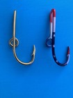 Gold-plated   Usa Flag Eagle Claw Fish Hook Hat Pin Money Clips - Set Of Two    
