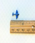 Dollhouse Miniature Airplane Toy Tiny Blue Painted Metal 1 12 Scale Plane