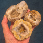 3 Pieces Thunderegg Crystal Geodes   Agate   Chalcedony  crystals  1 Lb  480 Gms