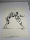 1981 Shell Oil Sketch Print Alan Page Nfl Minnesota Vikings 13 75  X 10 75  Vg
