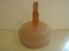Pink Frosted Squirrel  Powder  Trinket Jar Rare