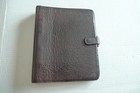 Mulberry - A5  Ostrich Textured Leather  Planner   Paper Sheets - Made In Uk