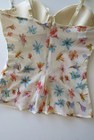 Intimissimi Floral Mesh Bustier Top  Cream Watercolor Corset Cami  Vintage Italy