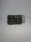Vintage Western Dragon Belt Buckle Silver Tone Metal Fantasy Gothic Raised Relie