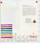 Swissair 1st Class Business Class   Economy Class Brochures