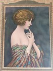 R Atkinson Fox  deforest  Print- Meditation - 1929 Calendar - Pretty Lady