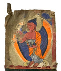 Rare 19th C Tibetan Buddhist Tsakli Ritual Phan Victory Banner Shakyamuni Buddha